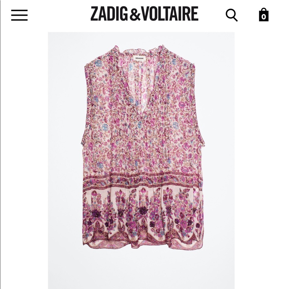 Zadig & Voltaire Beaded Sleeveless Top